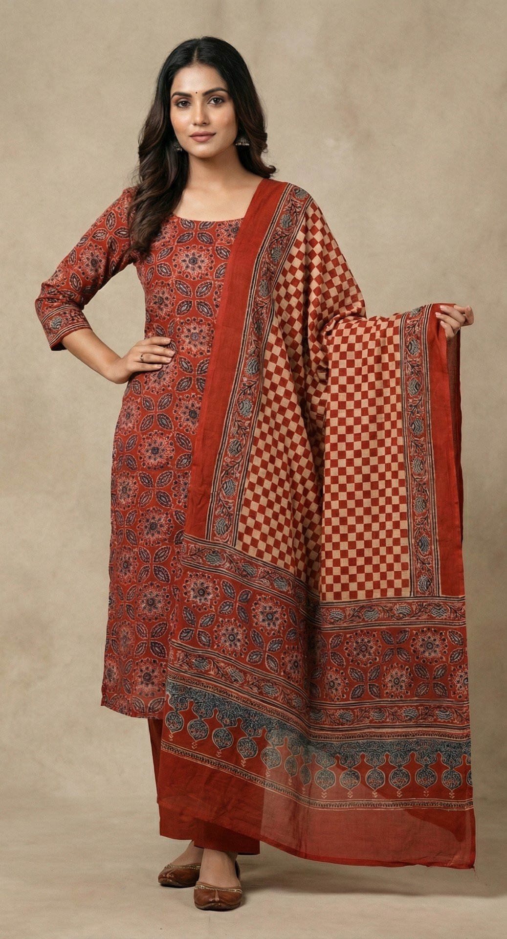 Modal silk salwar suit